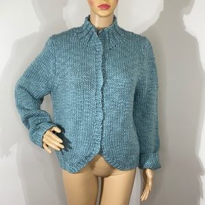 Vintage Knot Marine Blue Sweater